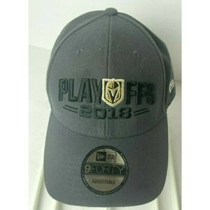 VGK Playoffs 2018 Adjustable New Era Gray Hat NHL 9Forty Snapback